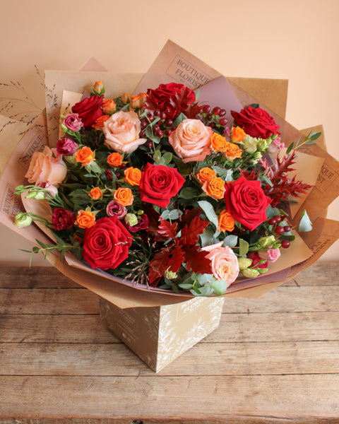 The 'Dreamy Autumn Rose' Box Bouquet