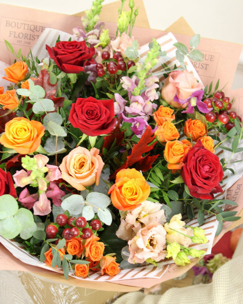 The 'Dreamy Autumn Rose' Box Bouquet
