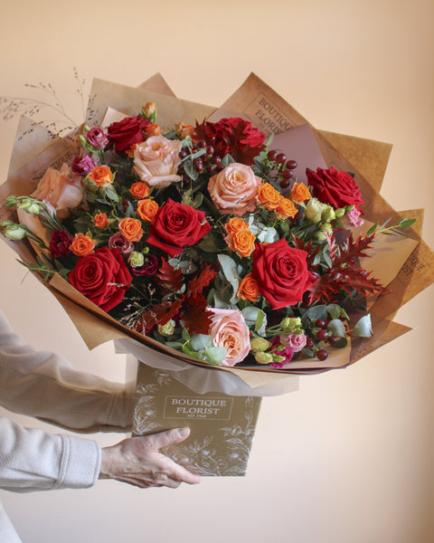 The 'Dreamy Autumn Rose' Box Bouquet