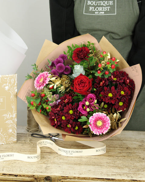 Florists Choice Box Bouquet - Christmas