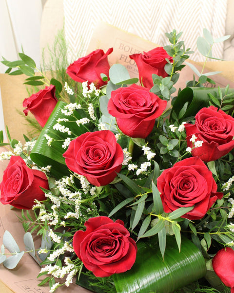 The 'Premium Red Rose' Box Bouquet