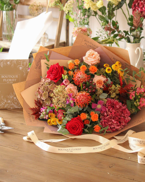 Luxurious Florists Choice Box Bouquet - Autumn