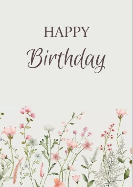 Happy Birthday Floral Card