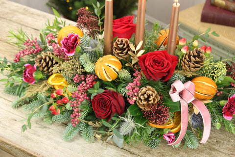 The 'Berry Christmas' Candle Display