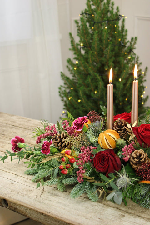 The 'Berry Christmas' Candle Display