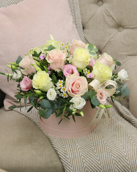The 'Dreamy Pastel Rose' Hat Box