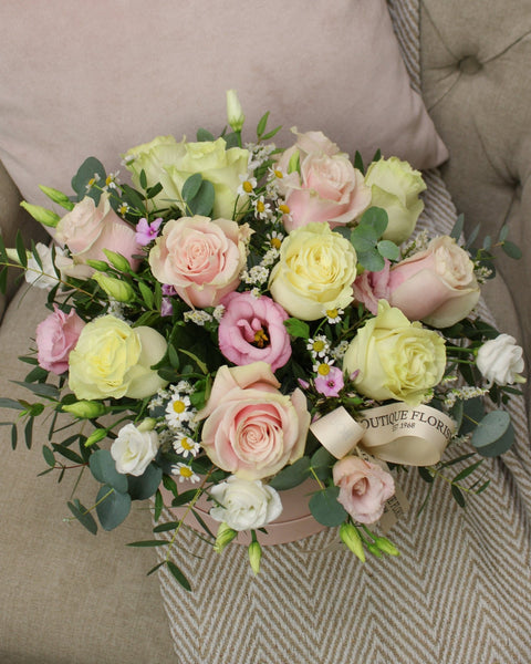 The 'Dreamy Pastel Rose' Hat Box