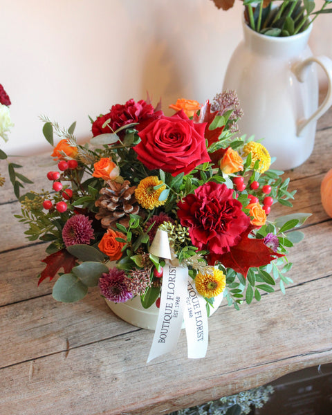 The 'Petite' Autumn Hat Box - Florists Choice