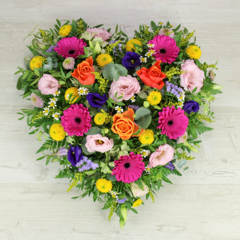 The 'Vibrant' Mixed Flower Heart