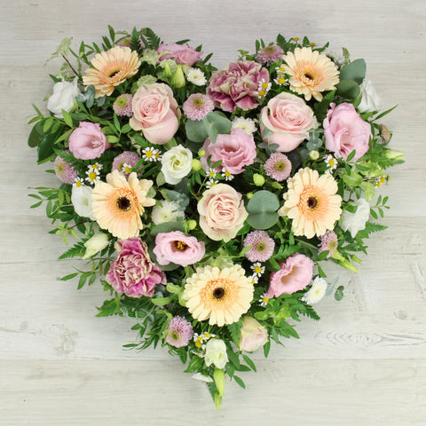 The 'Pastel' Mixed Flower Heart