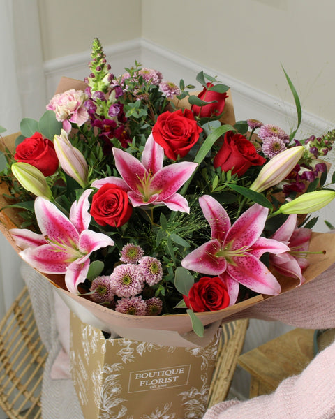 The 'Rose & Lily' Box Bouquet